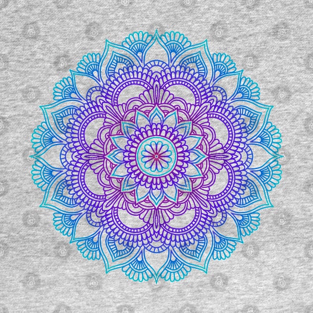 Mandala blue purple by Mako Design 